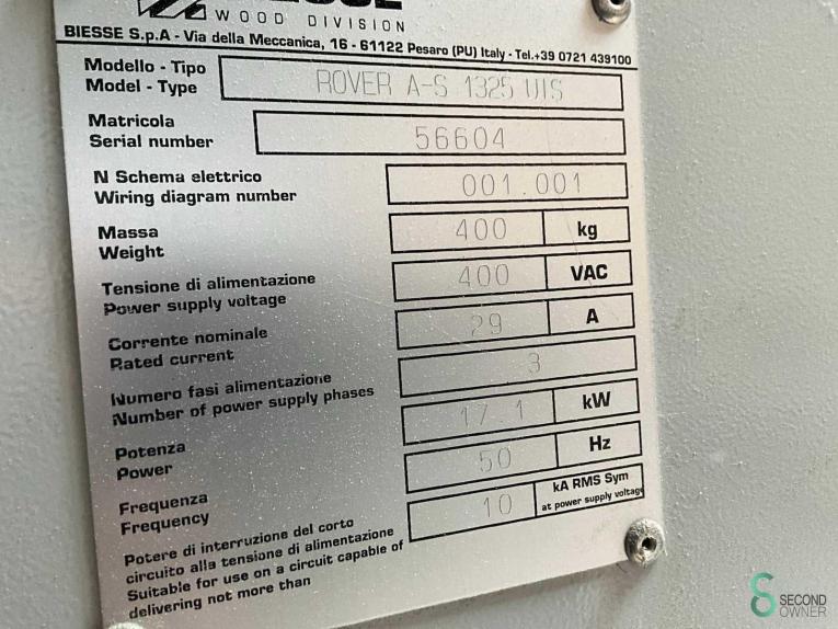 Biesse Rover A-S 1325 UTS HOU11.887 36 19922